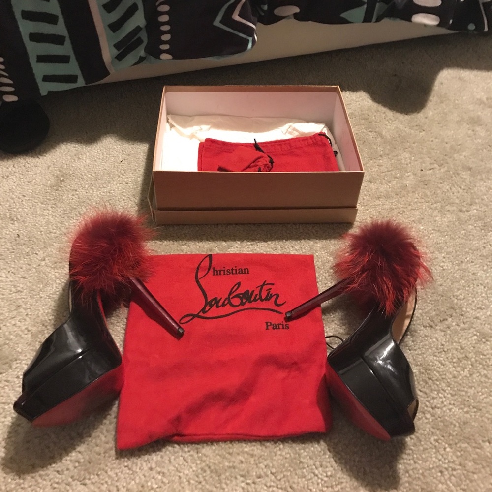 Christian Louboutin Lady Fur 150 Patent calf/Fox